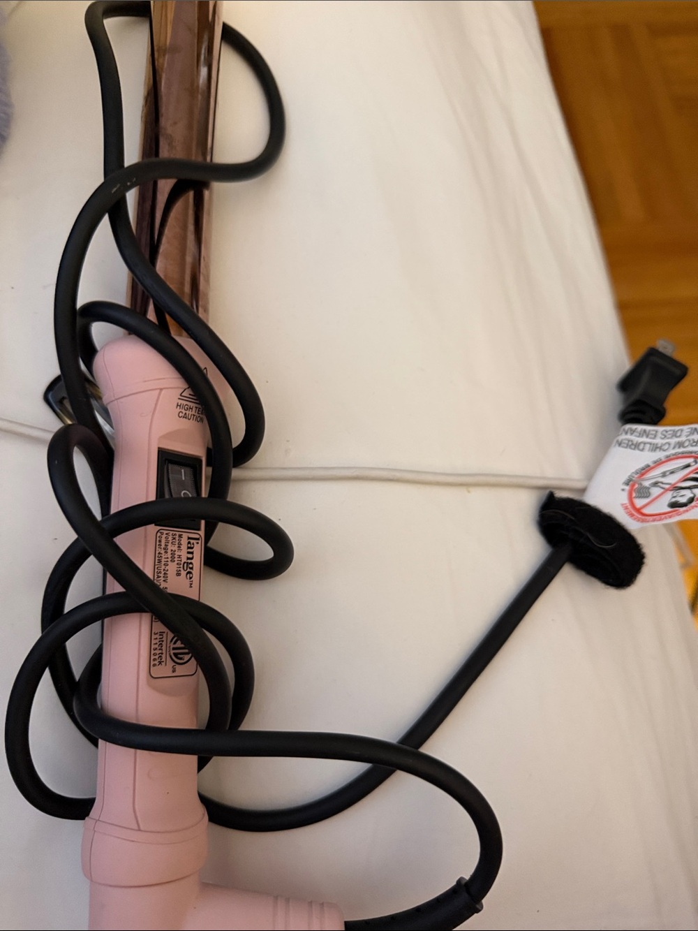Lange Pink and Rose Gold Curling Iron
